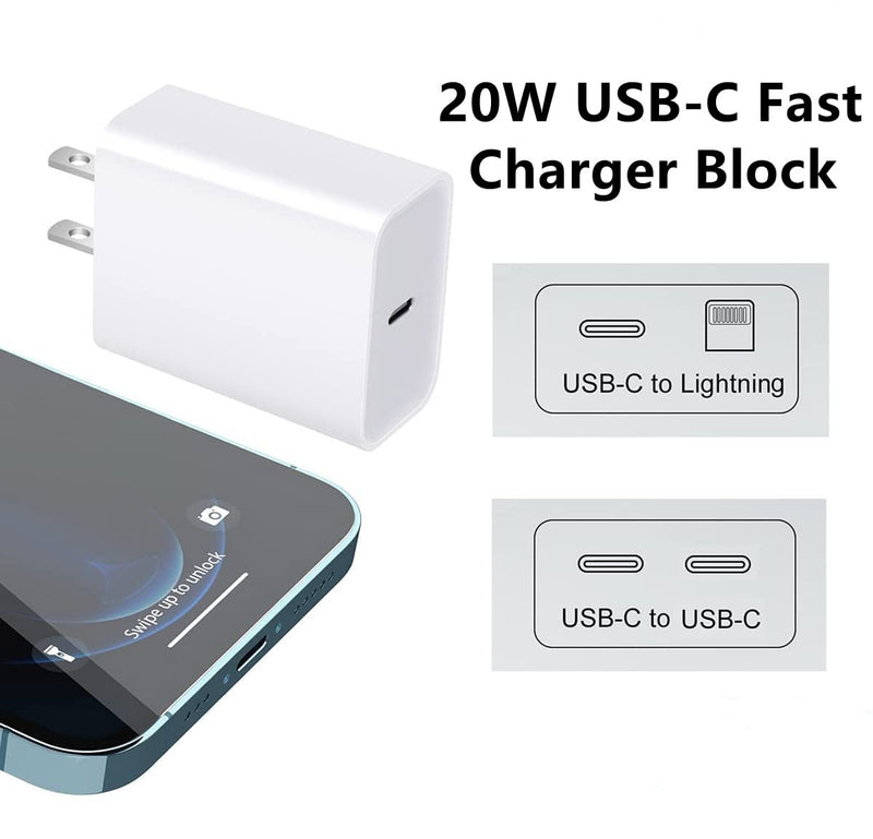 [Australia - AusPower] - [4Pack] Sehonor 20W USB C Fast Charger Block,PD 3.0 USB Type C Wall Charger Power Adapter for iPhone 13/13 Pro Max/13 Mini/iPhone 12/12 Pro Max/12 Mini/11,iPad Air 2022,iPad Pro,Pixel and Samsung 
