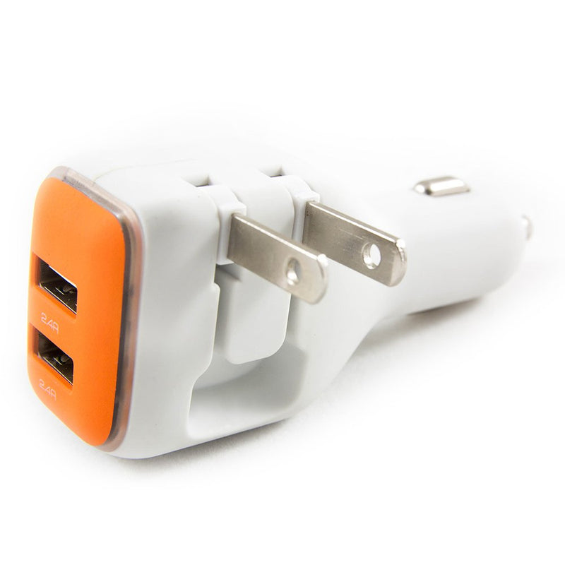 [Australia - AusPower] - DualX Dual USB Charger for Car And Home by RapidX - Orange 