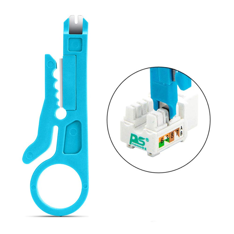 [Australia - AusPower] - Mini Wire Stripper, 6 Pcs Network Wire Stripper Punch Down Cutter for Network Wire Cable, RJ45/Cat5/CAT-6 Data Cable, Telephone Cable and Computer UTP Cable 