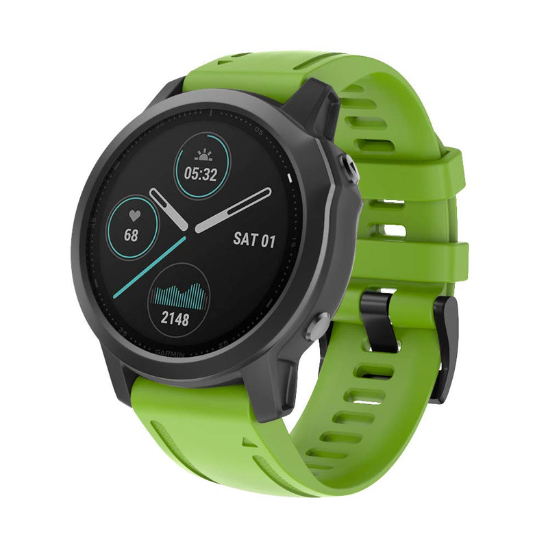 [Australia - AusPower] - ISABAKE Band for Fenix 6S，20mm Quick Release Soft Silicone Replacement Bands for Garmin Fenix 6S/6S Pro/5S/5S Plus/D2 Delta S Smartwatch Green 