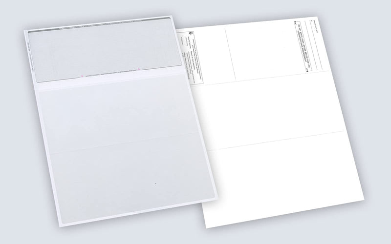 [Australia - AusPower] - Compuchecks Blank Check Paper - 100 Business Checks Compatible with QuickBooks, Versacheck and laser, inkjet printers - Check stock on top and Paycheck Stub on Bottom - Platinum Pinstripe 