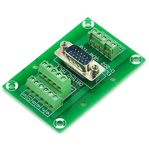 [Australia - AusPower] - Electronics-Salon D-SUB DB15HD Male Header Breakout Board, Terminal Block, Connector. 