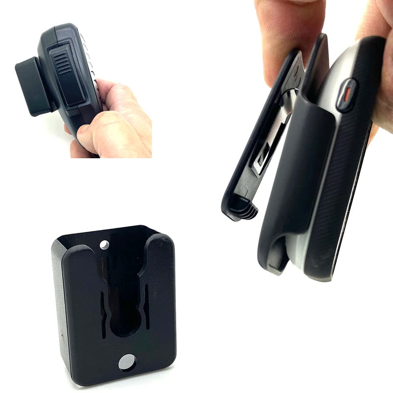 [Australia - AusPower] - LycoGear Multi Angle Adhesive Dashboard and Console Holder Mount for All Ham CB Radio Microphone Mic Hanger with Adhesive Back, Pre Drill Holes & Single T Tab Connection, MT-D9+KLP-X2 