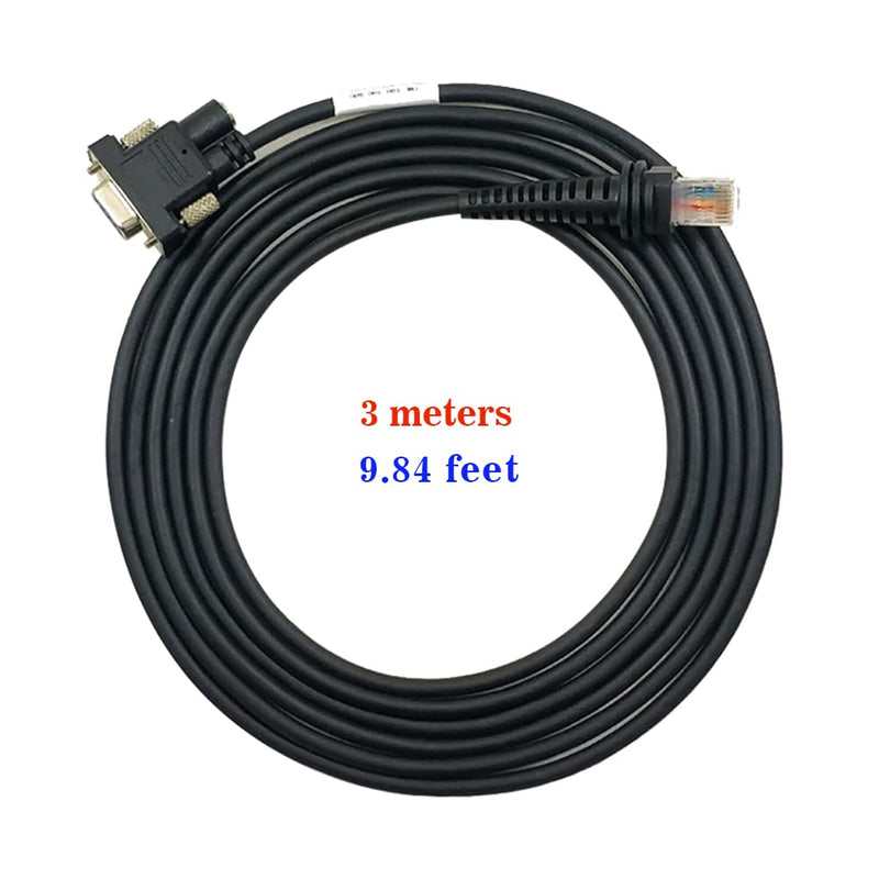 [Australia - AusPower] - RS232 Cable 5V, Type A, 3m Stright Scanner Cable Compatible with Honeywell 1902G-SR 1902HHD 1200G 1452G Barcode Scanner (3M / 9FT Flatted RS232 Port) 3M / 9FT Flatted RS232 Port 