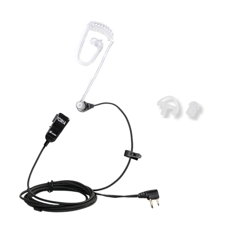 [Australia - AusPower] - cyen Two Way Radio Headset Noise Canceling Transparent Security Earphones Works with Midland Walkie Talkie GMRS/FRS Radios with PTT/VOX – Pair 