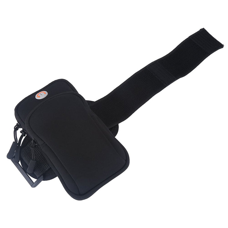 [Australia - AusPower] - Armband Phone Case Bag, Sport Running Jogging Exercise Gym Arm Wrist Pouch Armband Phone Case Bag(Black) 