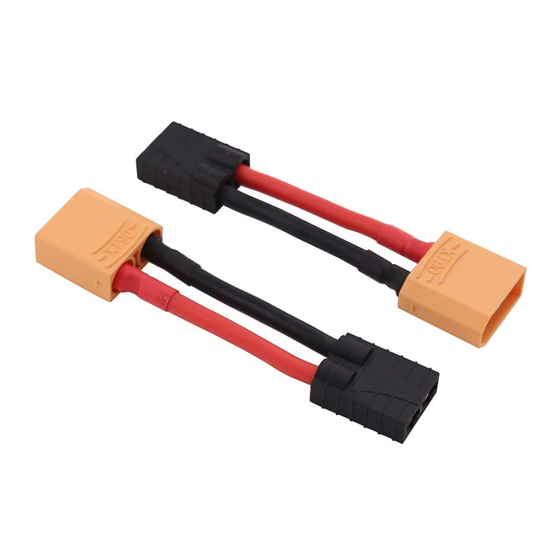 [Australia - AusPower] - OliRC 3pcs Compatible with TRX Female to XT90 Male Connector Adapter Cable - 12awg 5cm Wire(C49-3) 