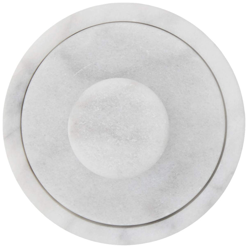 [Australia - AusPower] - Fox Run Marble Salt Cellar, White 3" x 3" 