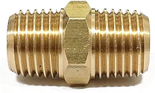 [Australia - AusPower] - T TANYA HARDWARE Brass Hex Nipple 1/4 Inch NPT x 1/4 Inch NPT Male Pipe Adapter (4 Piece) 1/4" x 1/4" NPT Male 4 Piece 