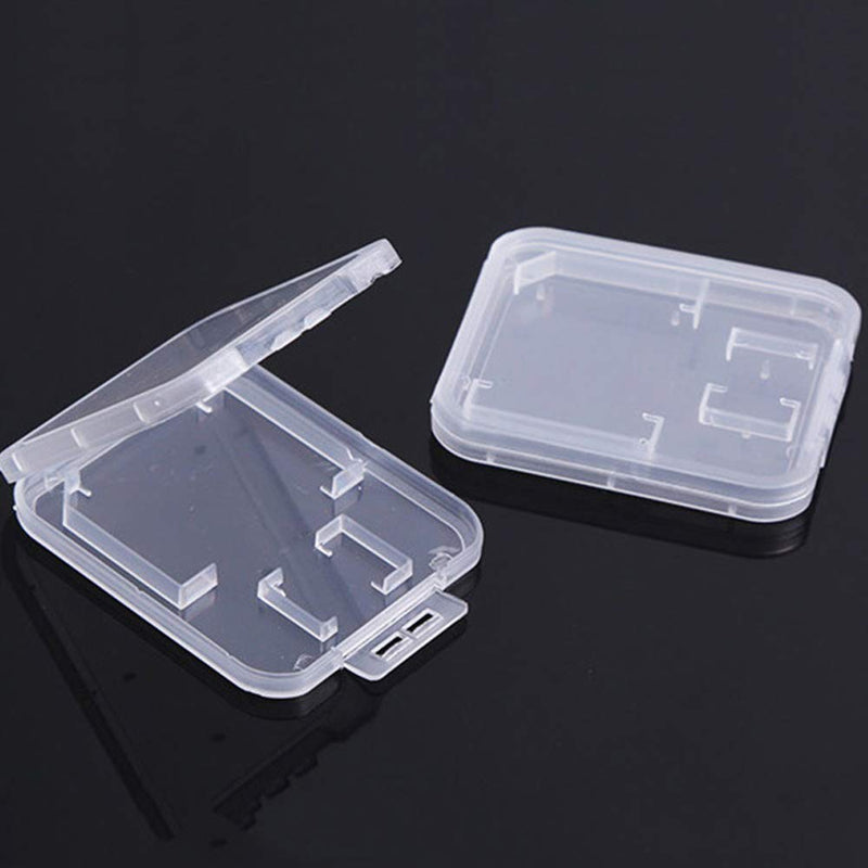 [Australia - AusPower] - 10pcs Clear Plastic Memory Card Case Compatible with SD Micro SD T-Flash Card 