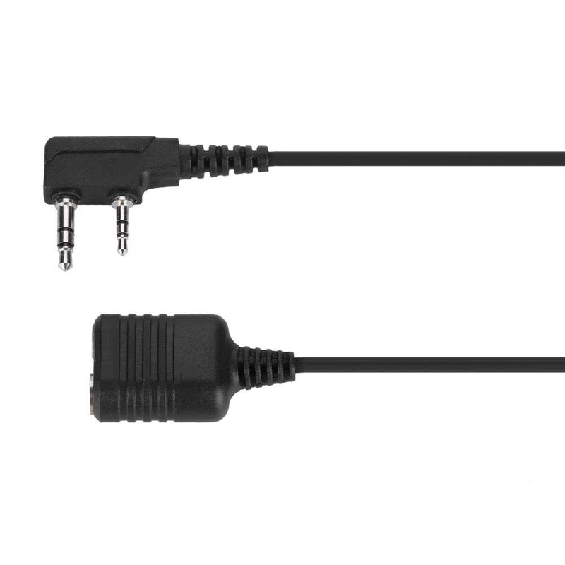 [Australia - AusPower] - Bewinner Microphone Extension Cable for Kenwood Baofeng,K 2-Pin Handheld Microphone Cable for Walkie-Talkie Radio, 2-Pin Type K Speaker Microphone 