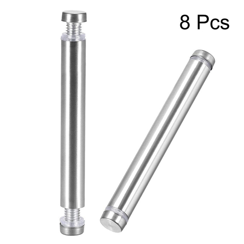 [Australia - AusPower] - uxcell 1/2 Dia x 3-11/16"(12x94mm) Double Head Standoff Screws Acrylic Glass Nails 8pcs 