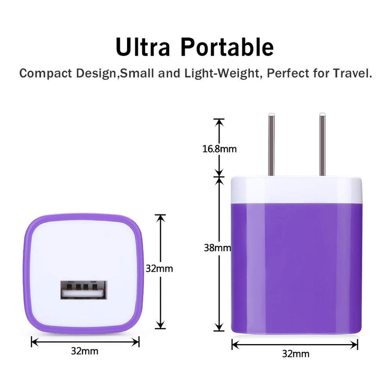 [Australia - AusPower] - USB Wall Plug, GiGreen Single Port Fast Charging Block 5Pack USB Charging Plug Cube Wall Adapter Compatible iPhone 13 Pro Max 12 SE 11 Xs 8 7 6S, Samsung S21+ S10 S9 S8 S7 S6 Note 20Ultra, LG G8, Moto 