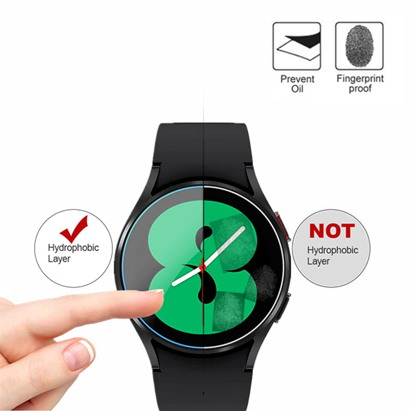 [Australia - AusPower] - Mihence Compatible for Samsung Galaxy Watch 4 44mm Screen Protector, 9H Anti-Scratch Premium Real Tempered Glass Screen Protector for Galaxy Watch 4 44mm Smartwatch (3PCS) 