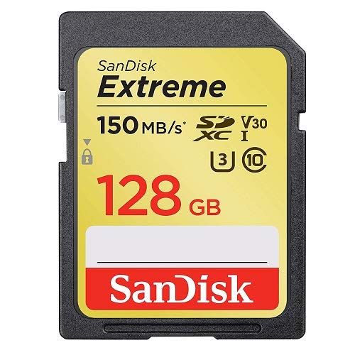 [Australia - AusPower] - SanDisk Extreme 128GB SD Memory Card Works with Sony Alpha a7C, a6600, a6100, a6400 Mirrorless Camera (SDSDXV5-128G-GNCIN) U3 SDXC UHS-I Bundle with (1) Everything But Stromboli Micro & SD Card Reader 