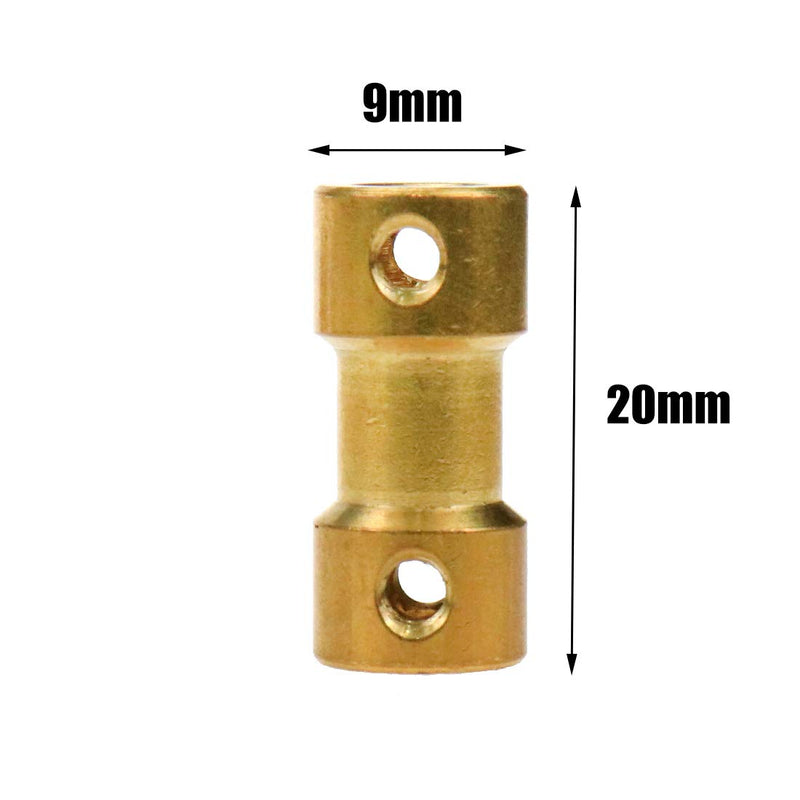 [Australia - AusPower] - Sydien 8Pcs 3mm to 5mm Brass Shaft Coupling Rigid Coupler Motor Connector with Screw&Hexagon Wrench 