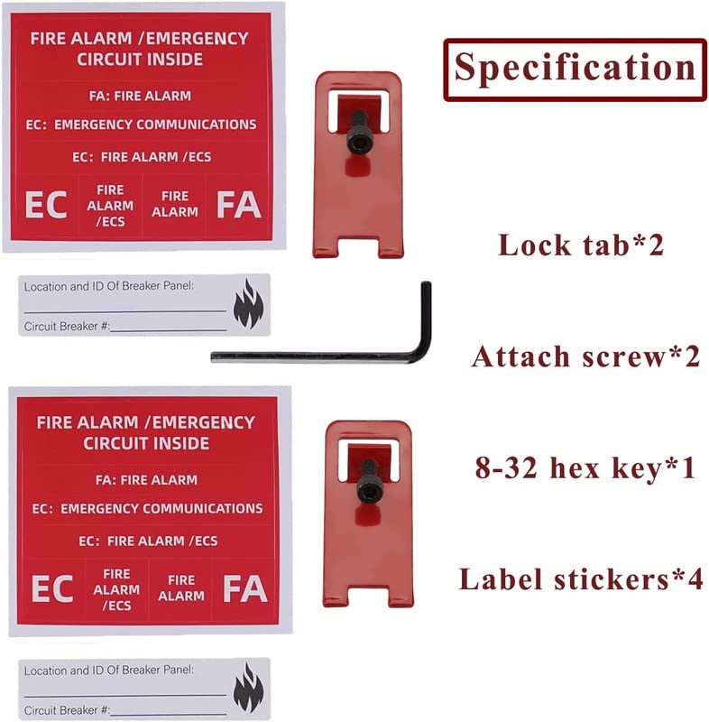 [Australia - AusPower] - 2 sets ELOCK-FA Fire Alarm Lock, E-Series Fire Lockout Kit, Red1 1 