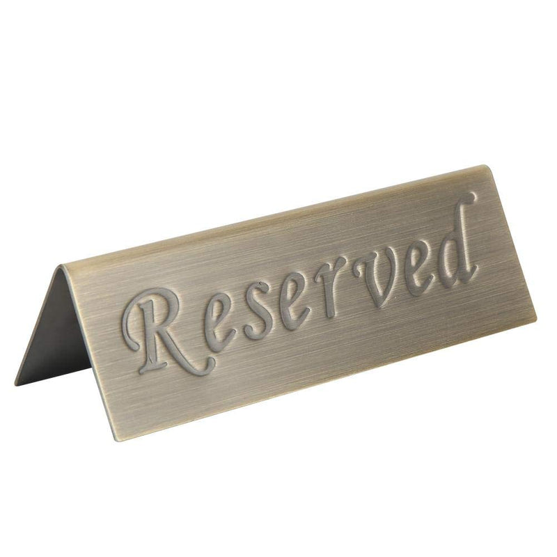 [Australia - AusPower] - Junluck Reserved Sign, Stainless Steel Reusable Double Side Reserved Sign Food Service Reserved Table Sign for Cafes/Night Clubs/Hotels/Restaurants/Teahouses/Bars/Pubs 