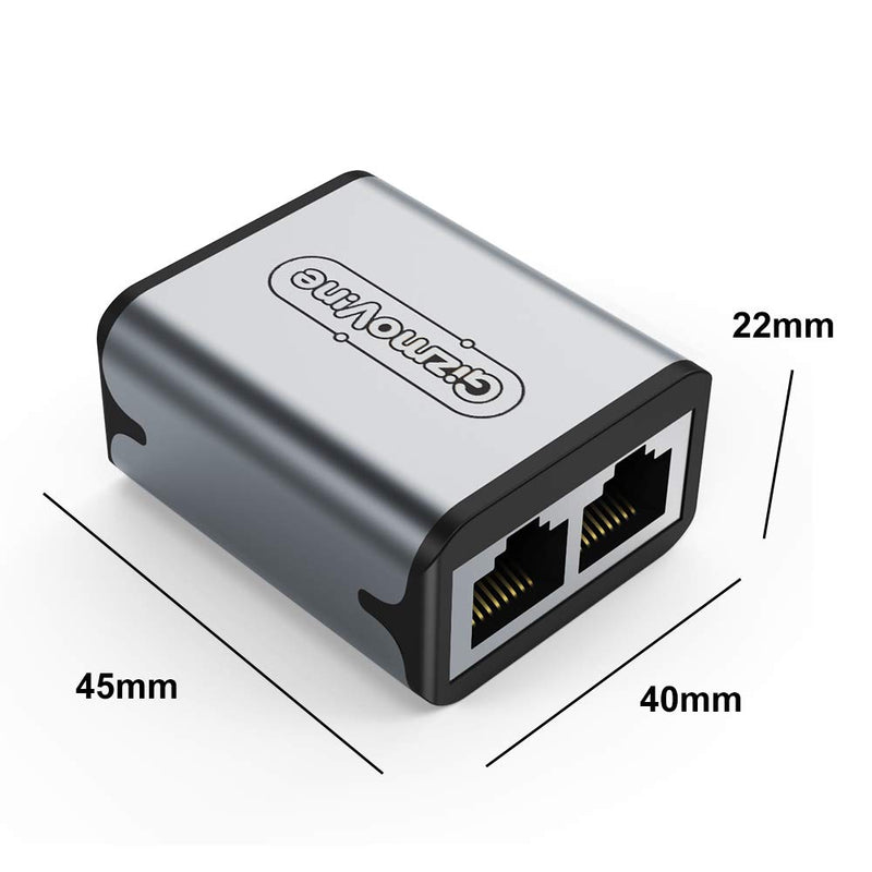 [Australia - AusPower] - GizmoVine Ethernet Splitter [2021 Upgraded] 1 to 2 Connector for RJ45 Cat5 Cable Adapter (2 Pack) 