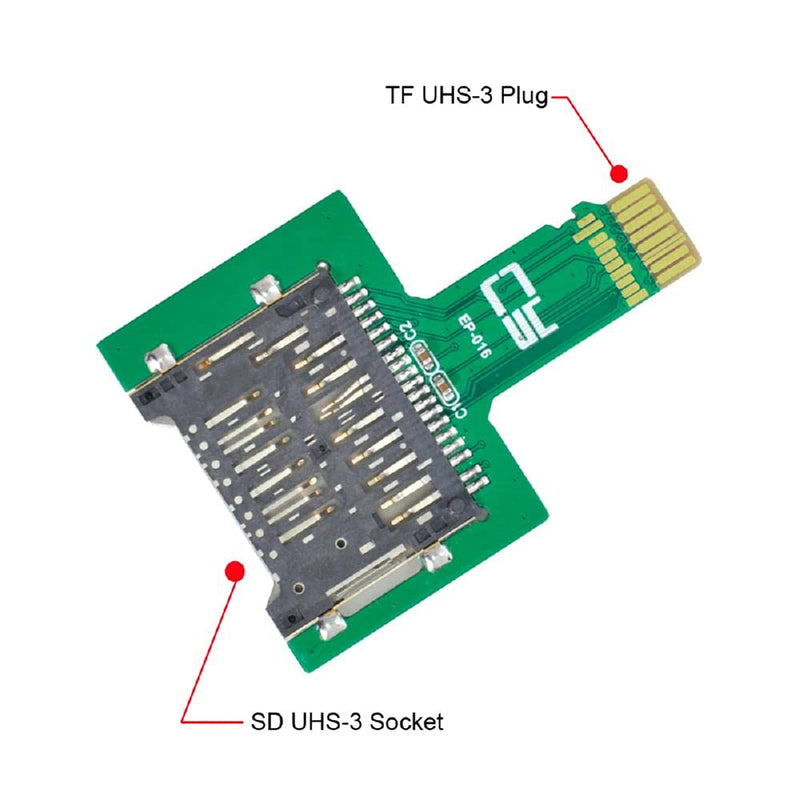 [Australia - AusPower] - Cablecc TF Micro SD Male Extender to SD Card Female Extension Adapter PCBA SD/SDHC/SDXC UHS-III UHS-3 UHS-2 Green TF Male to SD Female 