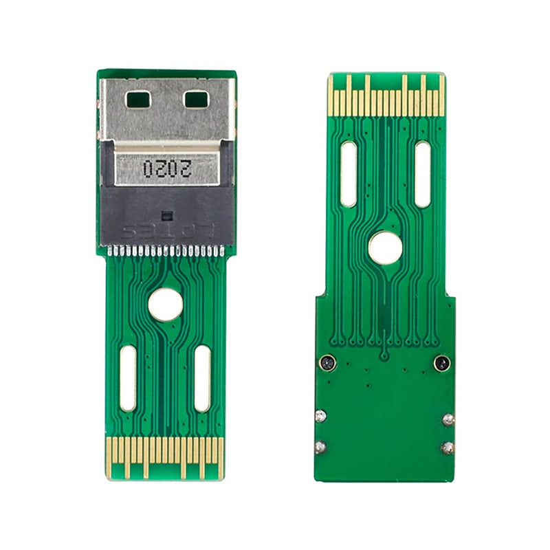 [Australia - AusPower] - NFHK PCI-E Slimline SAS 4.0 SFF-8654 4i 38pin to SFF-8654 38pin Male to Female Extender Adapter Test Tools Green 4i 