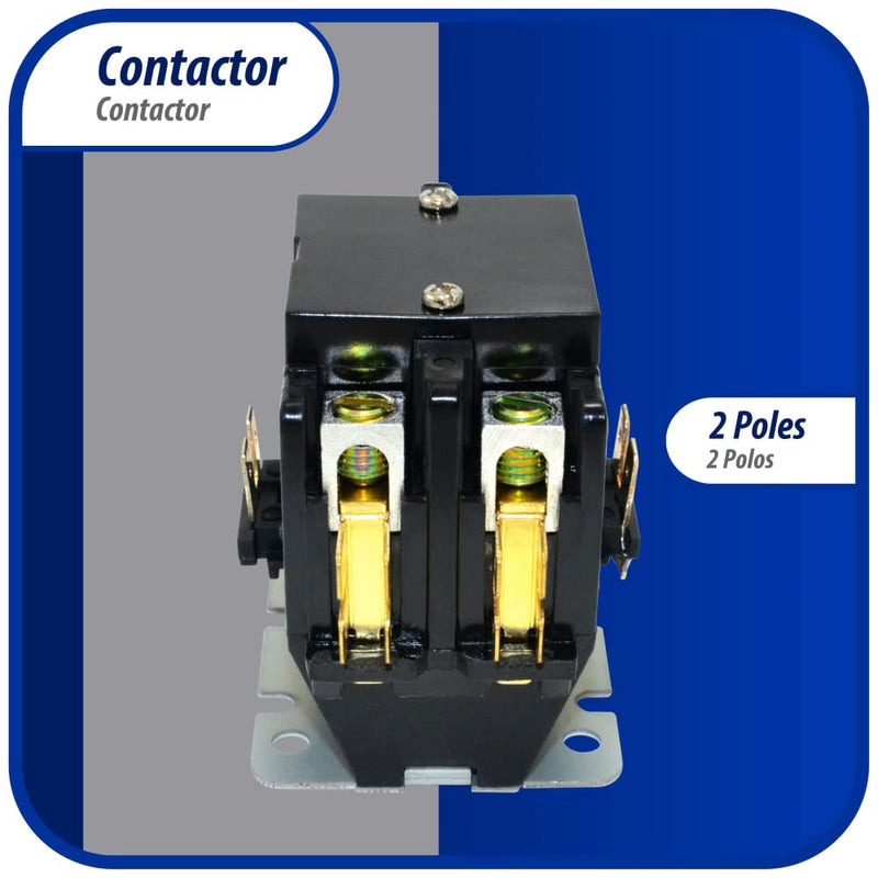 [Australia - AusPower] - Appli Parts APAC-24024 Heavy Duty 2 Poles Contactor 40 Amp 24 Volts Coil Replacement for ac Compressor and Electrical Applications UL Certified 476929 2 Pole 24 Volts 