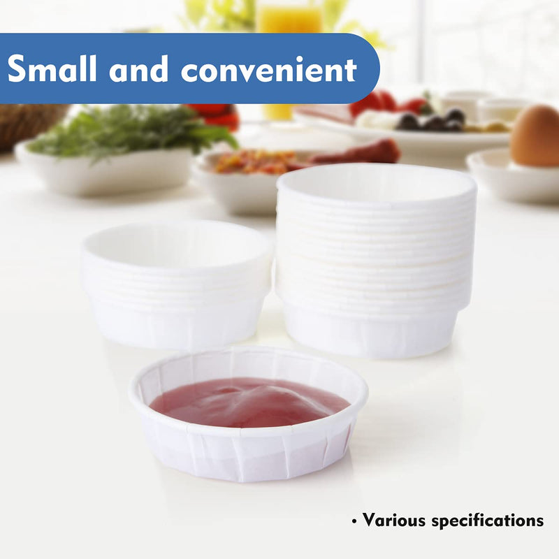 [Australia - AusPower] - Yatoco, (1oz Squat,Value Set of 500)White Treated Paper Souffle Portion Cups for Measuring, Sauce, Samples, Jello Shots,Harvest Paper. Compostable Souffle, Portion Cup¡­ 1oz Squat(500pcs) 