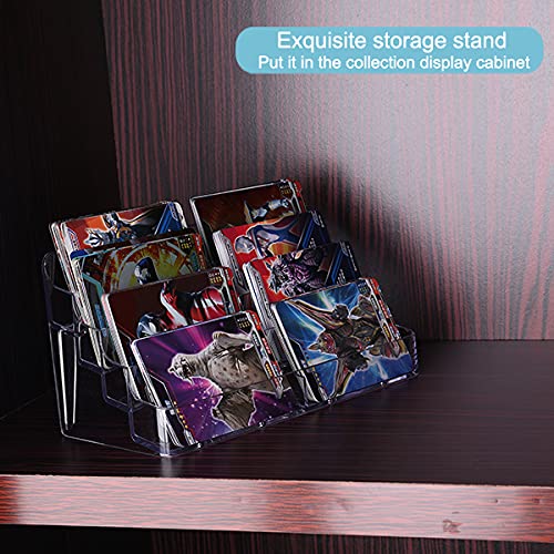 [Australia - AusPower] - Gowall Business Card Holder, 8 Pocket Acrylic Business Card Holder for Desk Clear Business Card Stand Desktop Business Card Holders Plastic Business Card Display for Exhibition, Home and Office 1 