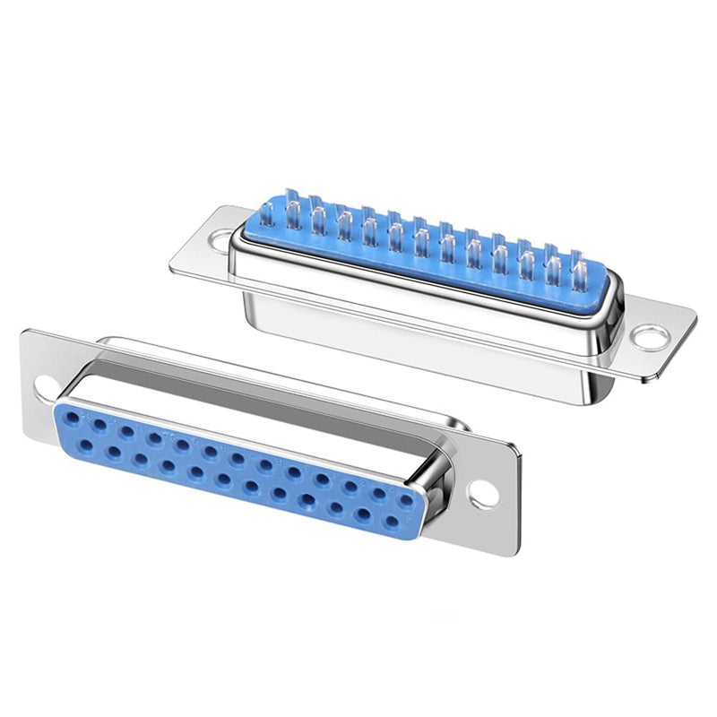 [Australia - AusPower] - ANMBEST DB25 Solder Connector, 25PIN RS232 Terminal Adapter Breakout Board with Case Assortment Kit(5PCS Male + 5PCS Female) 