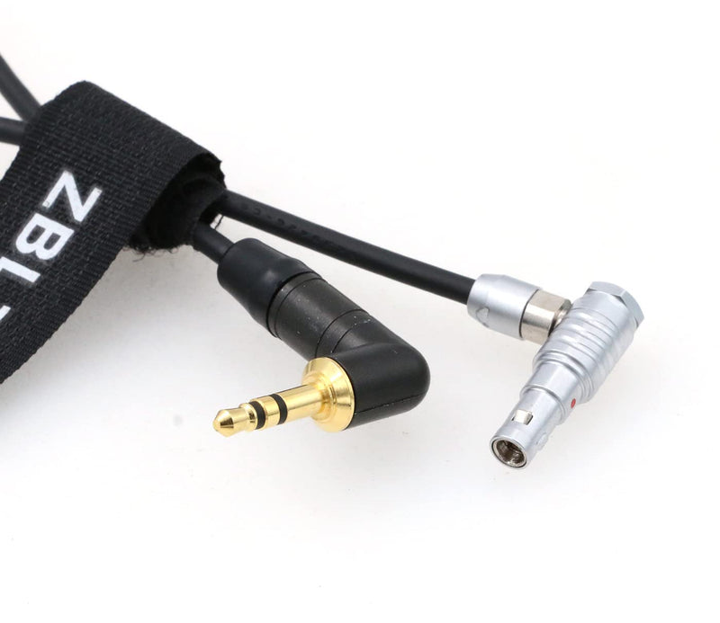 [Australia - AusPower] - ZBLZGP Right Angle 5 Pin Male to 3.5mm Right Angle TRS Audio Cable for ARRI Alexa Mini Camera (50CM) 50CM 