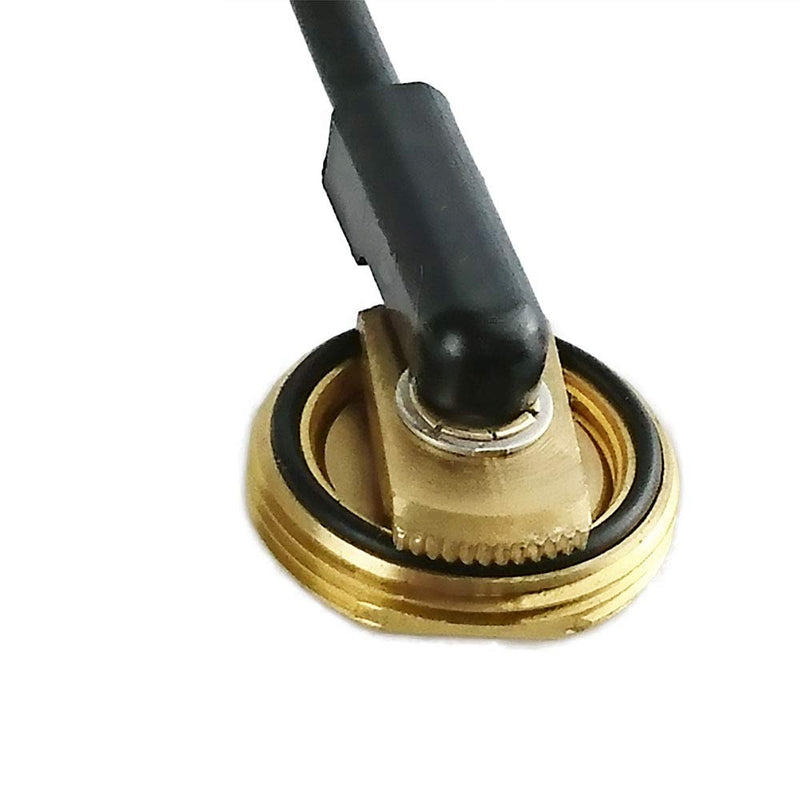 [Australia - AusPower] - Solid Brass NMO Antenna Mount with UHF Male PL259 Connector 10 ft RG58/U Coax Cable for for Ham UHF VHF CB Cellular Trucker Antenna (10ft NMO Mount NO L Bracket) 10ft NMO Mount NO L Bracket Black 
