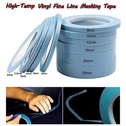 [Australia - AusPower] - High-Temp Vinyl Fine Line Fineline Masking Tape Automotive Curves Car Auto Paint 4mm x 33m/Roll 3pcs 