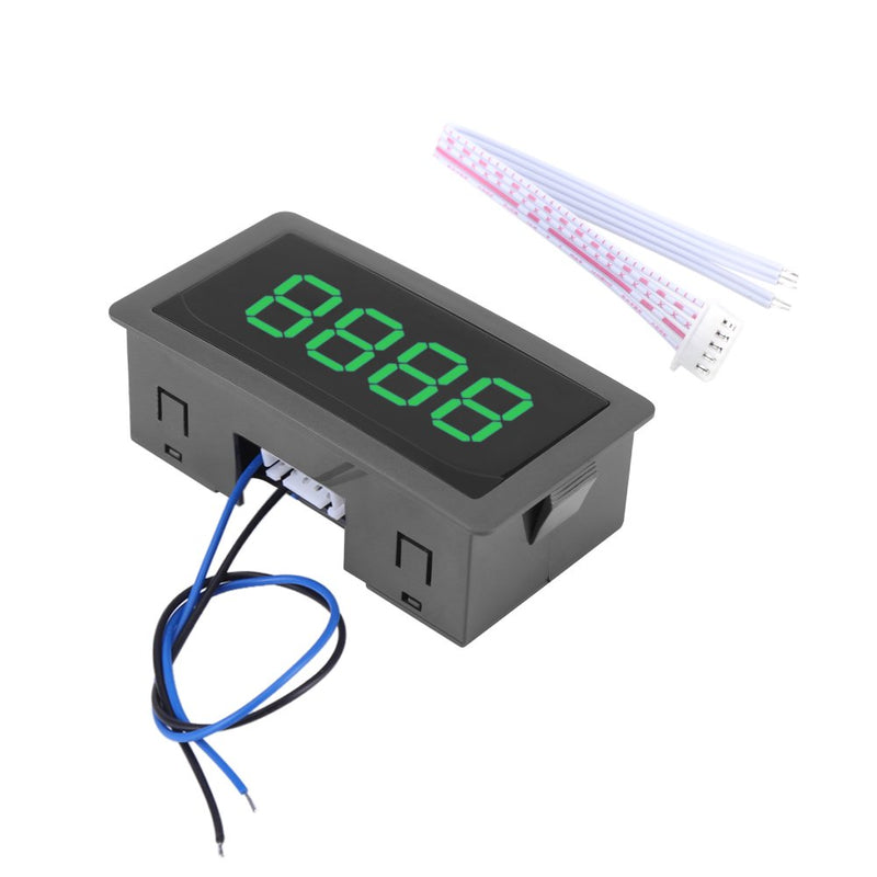 [Australia - AusPower] - Digit Counter, DC 8-24V 4 Digit LED Digital Display 0-9999 Up/Down Plus/Minus Panel Counter Meter with Cable (Green) 