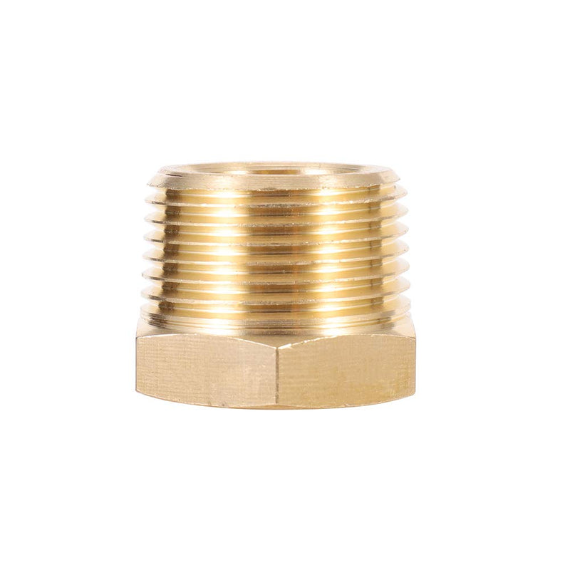 [Australia - AusPower] - Brass Pipe Fitting,3/4 Inch NPT Male to 1/2 Inch NPT Female Brass Pipe Hose Tube Fitting Hex Head Bushing Adapter Convert (3, 1/2 NPT female x 3/4 NPT male) 