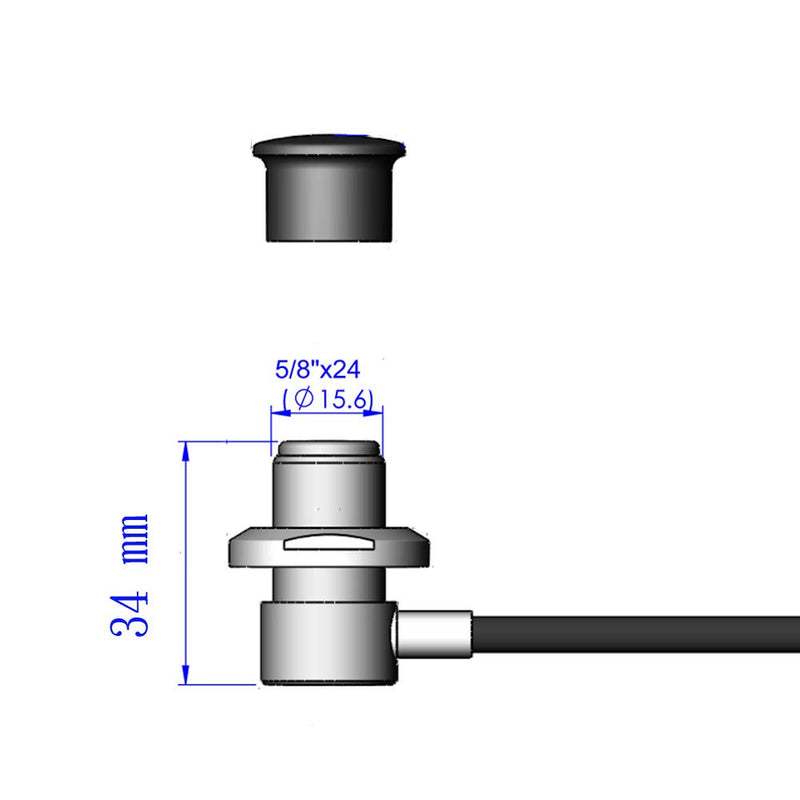 [Australia - AusPower] - UngSung Vehicle Antenna Mount So-239 UHF Female Right Angle Bulkhead to PL-259 UHF Male Connector with 14FT RG58/U RF Coaxial Cable for CB Amateur Ham Two Way Radio Antenna 