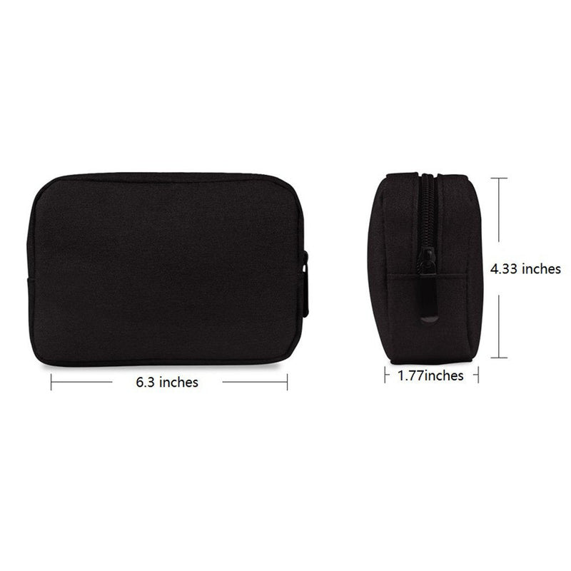 [Australia - AusPower] - ERCRYSTO Universal Electronics/Accessories Soft Carrying Case Bag, Durable & Light-Weight,Suitable for Out-Going, Business, Travel and Cosmetics Kit (Small-Black) Small-Black 
