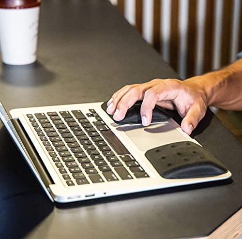 [Australia - AusPower] - WavePads by AQUUES Solutions – Two Pack Non-Slip Wrist Rests for Laptop and Keyboard Ergonomic Memory Foam Laptop Wrist Pads for Wrist Pain & Carpal Tunnel Relief, Memory Foam Wrist Support Pads 