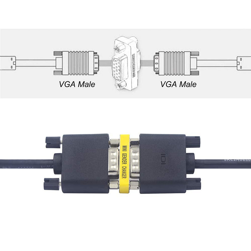 [Australia - AusPower] - VCE VGA Female to Female Adapter SVGA Coupler HD15 Mini Gender Changer VGA Cable Extender, 4 Pack 