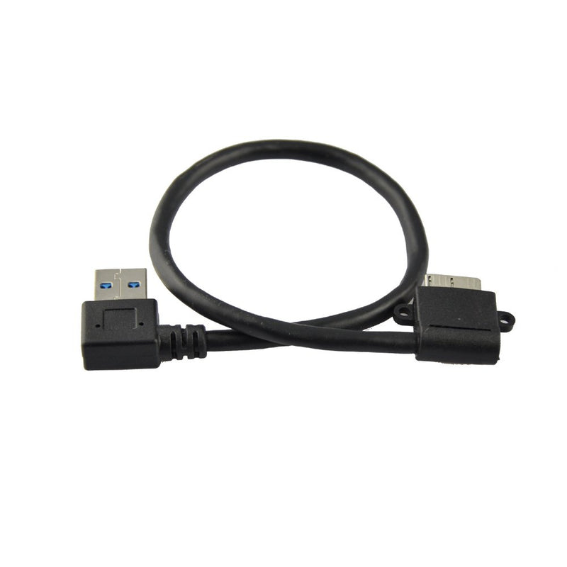 [Australia - AusPower] - Seadream 2Pack 1Ft 25CM Left Angle USB 3.0 Micro-B Male to USB 3.0 A Male Adapter Cable Replacement for Galaxy Note 3 N9005 N9002 N9000 Galaxy S5 Nokia Lumia 2520 Tablet Galaxy Note/Tab Pro 12.2 2pack Micro B M to USB A M 