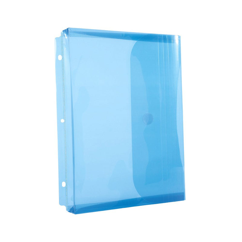 [Australia - AusPower] - Filexec Poly Envelope, Letter, Side-Load, Hook & Loop Closure, 3-Hole Punched, Blue (Pack of 12) (50084-17221) 