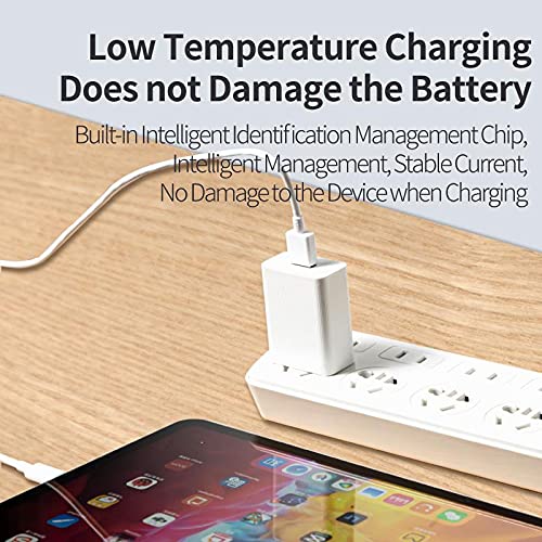 [Australia - AusPower] - [1-Pack] Quick Charge 3.0 Wall Charger QC 2.0/3.0 Adapter 18W Fast Charging Block 3Amp USB Charger with 3FT Cables for iPhone Android Samsung Mobile iPad Google Pixel Laptop 1 Charger 1 Cable 
