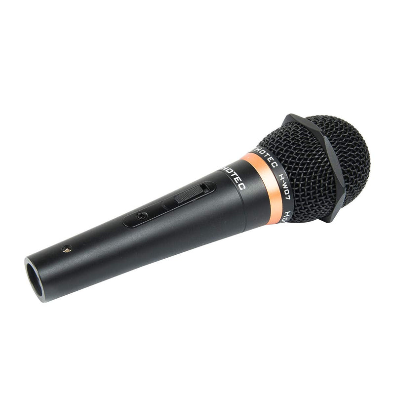 [Australia - AusPower] - HOTEC Premium Vocal Dynamic Handheld Microphone with 19ft Detachable XLR Cable and ON/Off Switch (Metal Black) (H-W07) H-W07 