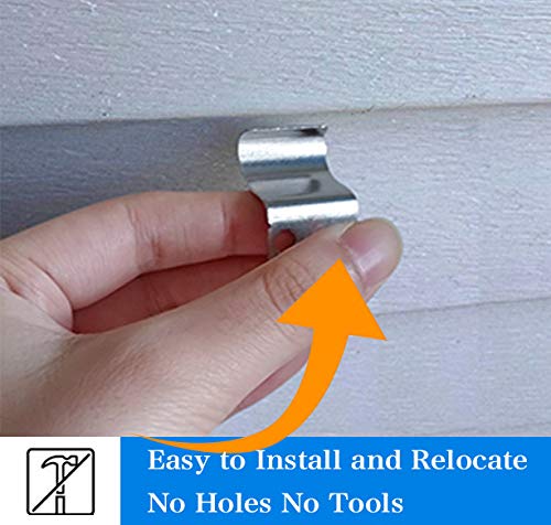 [Australia - AusPower] - BOF Creations NO-Hole Vinyl siding Hooks for Hanging Christmas Decorations, Wreath, Christmas Lights Christmas Ornaments, Heavy Items, Stainless Steel, Easy Install Solution (10 Pack) 