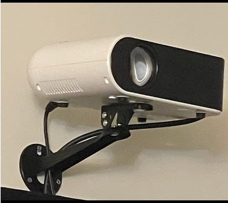 [Australia - AusPower] - Mini Projector Wall Mount, Angle Adjustable Projector Mount Length 7.87" Thread 1/4" M4 M6 Rotation 360° as Projectors CCTV DVR Cameras Camcorder Mount Black 