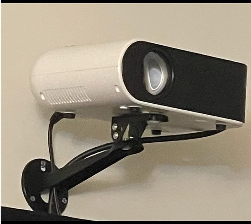 [Australia - AusPower] - Black Camera Wall Mount Bracket Mini Projector Wall Mount Adjustable Camera Hanger Holder Length 7.87" 1/4” Thread Load 7.8 lbs 360° Rotation for Projectors CCTV DVR Cameras Camcorder black 