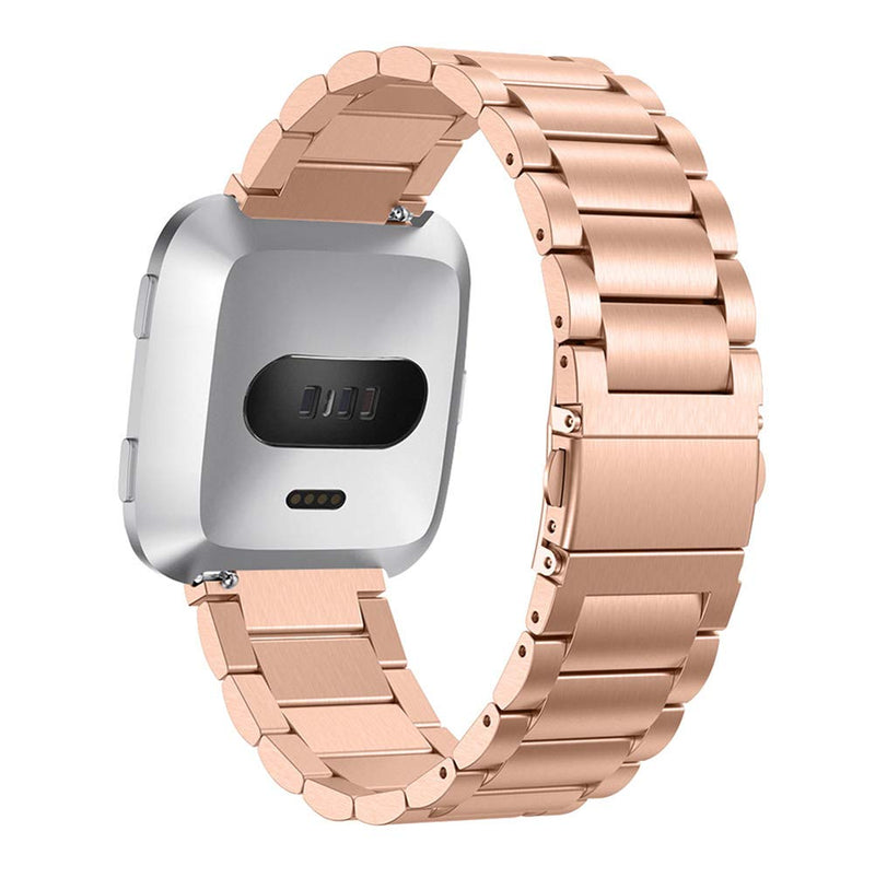 [Australia - AusPower] - Metal Strap Compatible for Fitbit Versa/Fitbit Versa 2 Band Stainless Steel Watch Band Versa Bracelet Rreplacement for Fitbit Versa/Lite Edition Smartwatch Men Women Rose Gold 