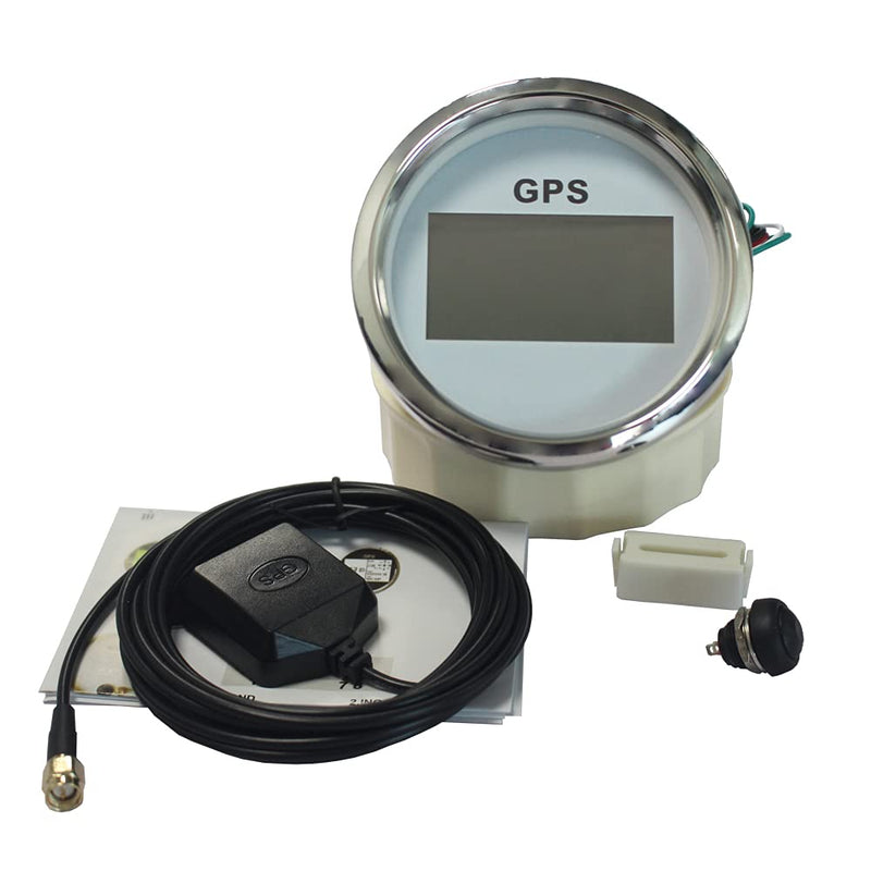 [Australia - AusPower] - ELING Boat Car GPS Speedometer Digital LCD Speed Gauge Odometer Course with GPS Antenna 3 3/8" 9-32V 