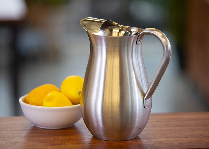 [Australia - AusPower] - Service Ideas WPB2BS Brushed Pitcher with Ice Guard, Bell Shaped, 2 L Pack 1 