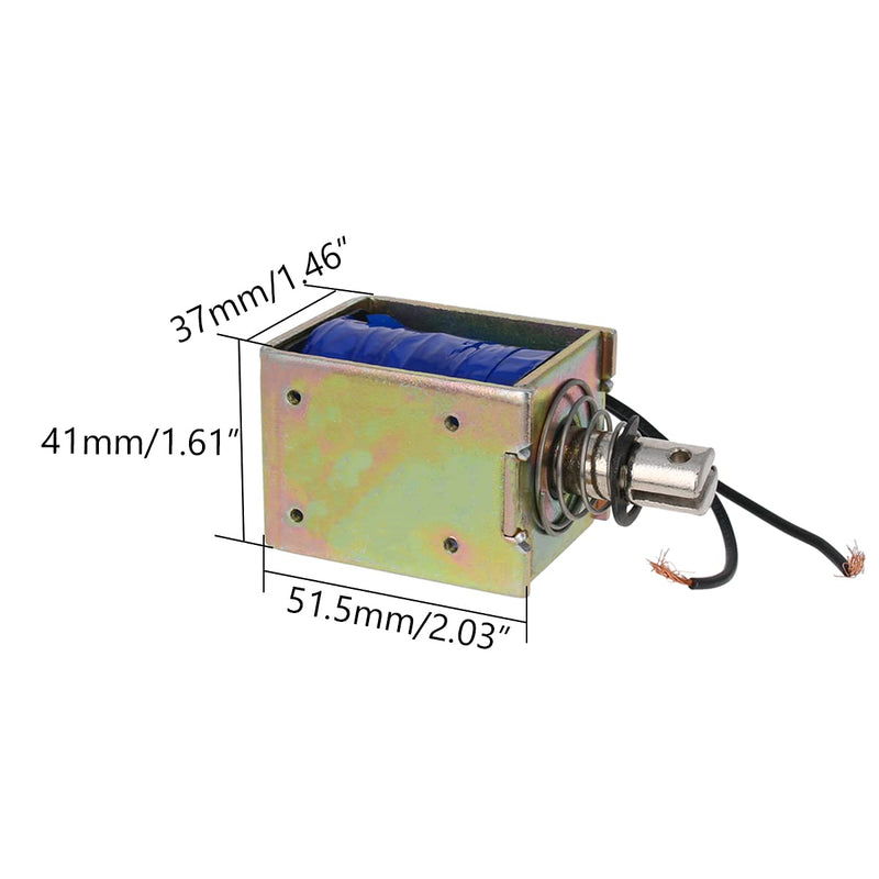 [Australia - AusPower] - Heyiarbeit DC 12V 60N Push Pull Type Solenoid Electromagnet 0.36A 4.32W 10mm Stroke Open Frame Solenoid, Linear Motion, JF-1050B-12V 