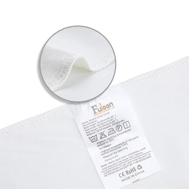 [Australia - AusPower] - Fuloon 4 Pack Super Fit Stretch Removable Washable Short Dining Chair Protector Cover Seat Slipcover for Hotel,Dining Room,Ceremony,Banquet Wedding Party White 